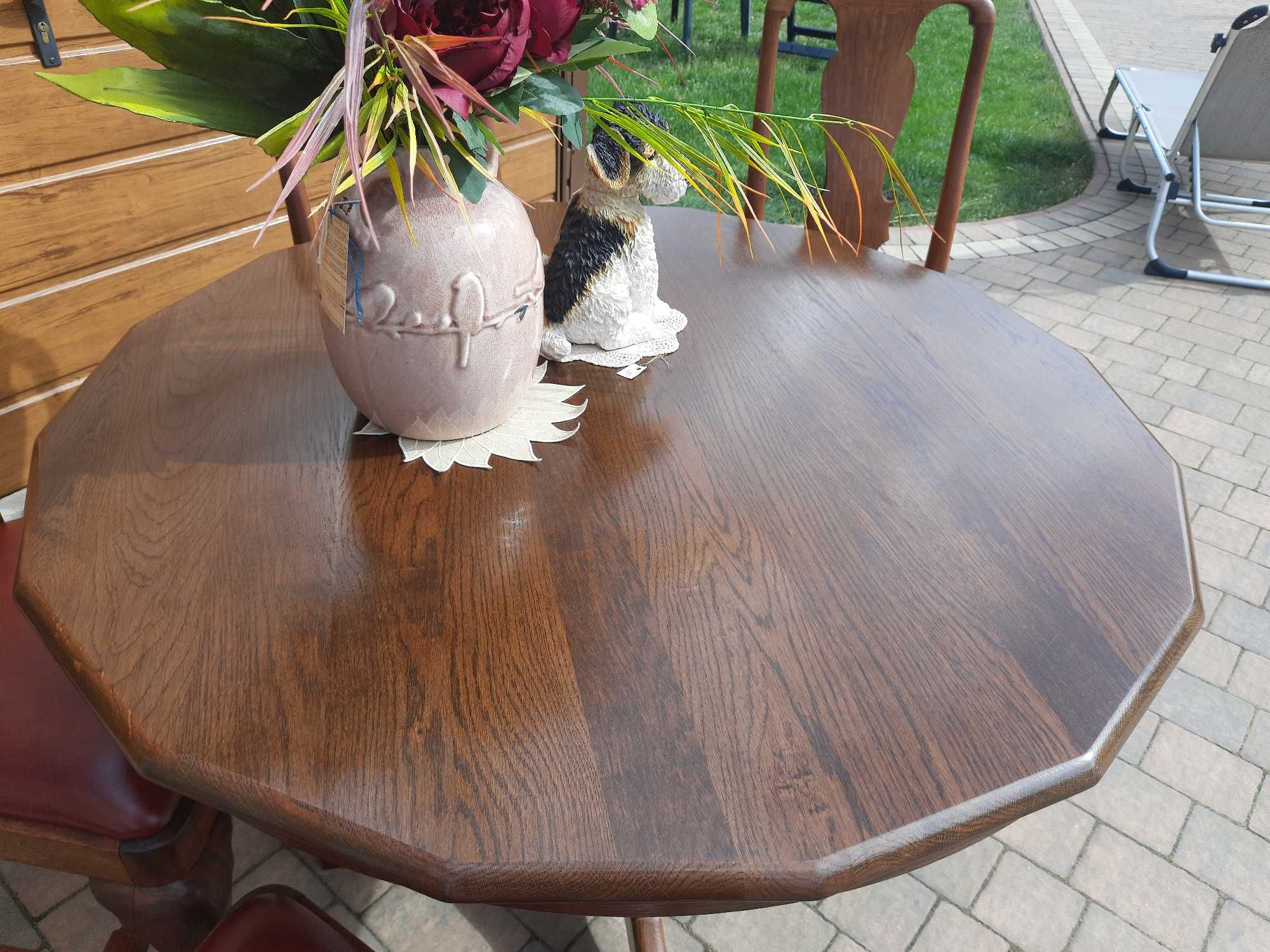 piękny stół dębowy, blat 108 cm
