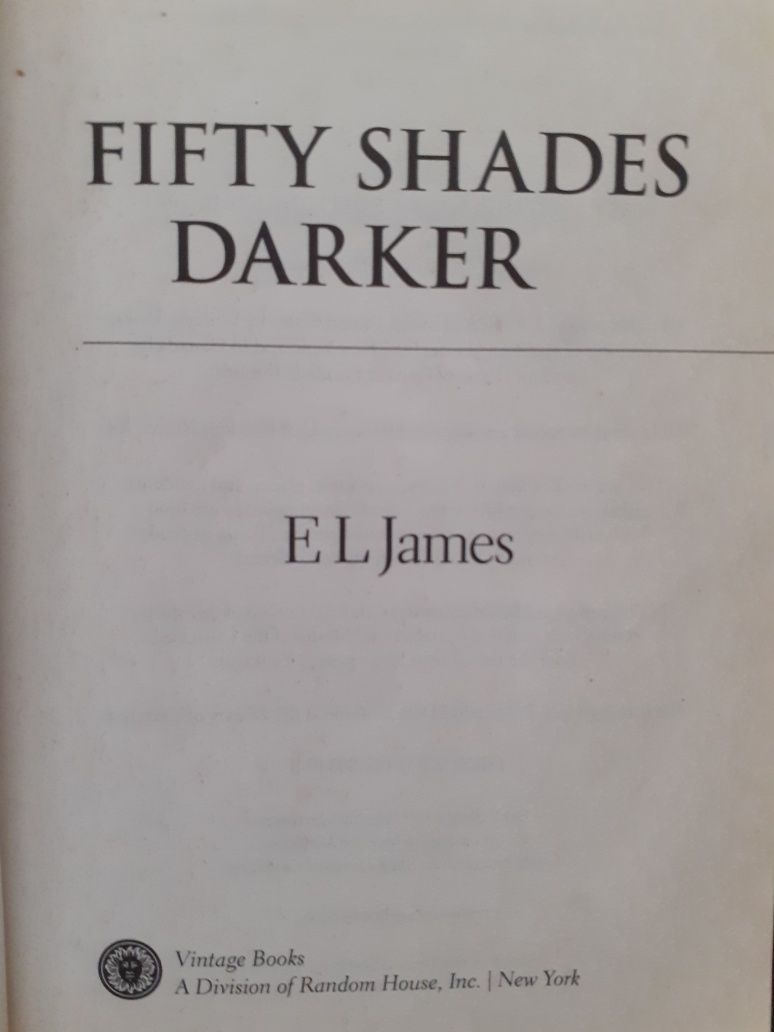 Fifty Shades Darker, E L James, Ciemniejsza Strona Greya po angielsku