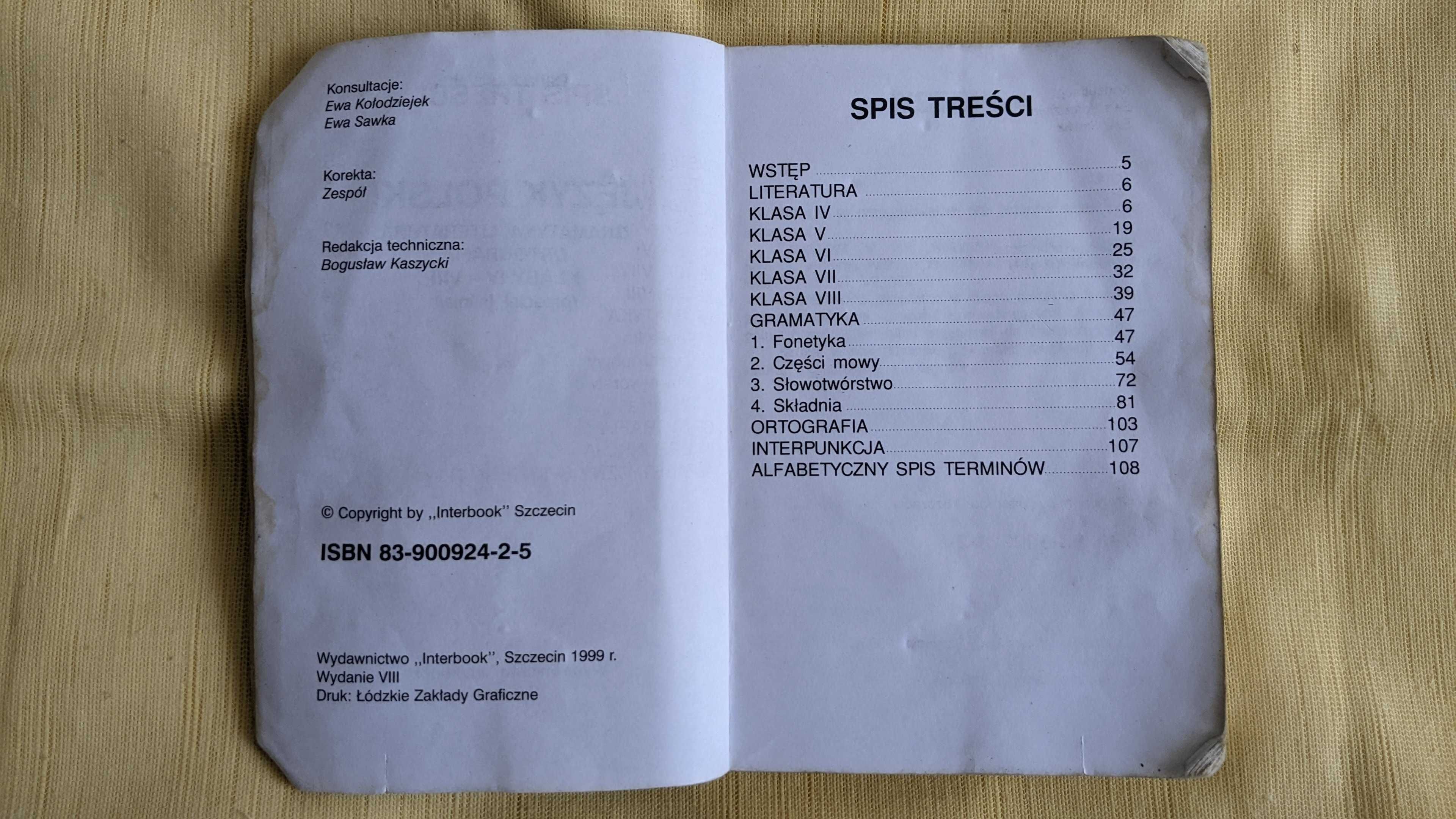 Język polski. Gramatyka, literatura, ortografia. Klasy IV-VIII