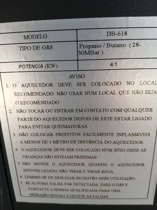 Aquecedor à Gas infravermelhos. Infrarood gaskachel.