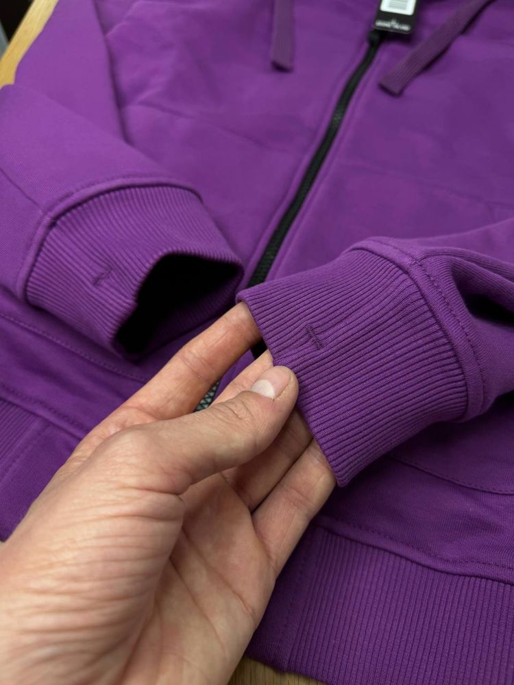 stone island zip hoodie purple