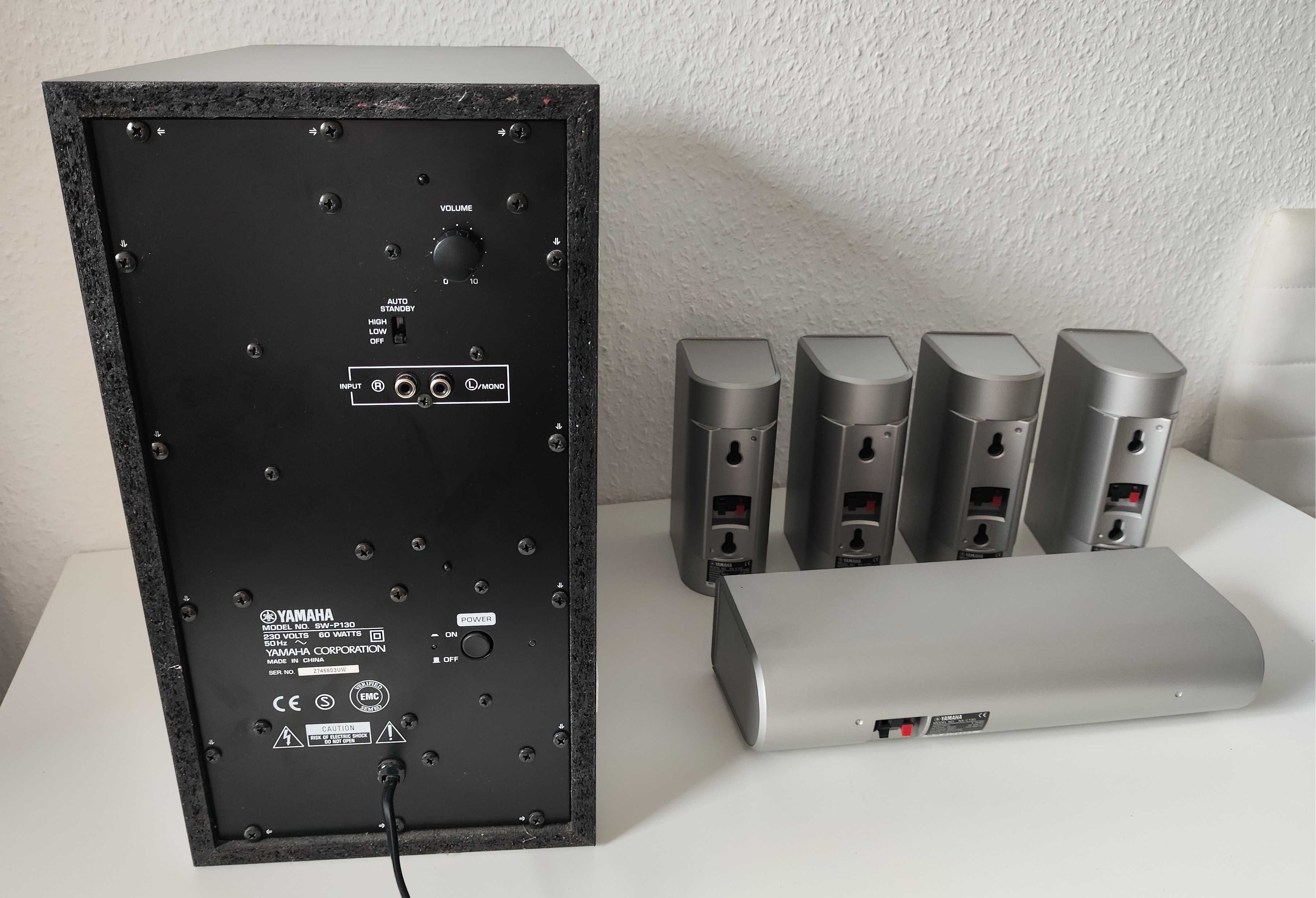 YAMAHA 5.1 Aktywny Subwoofer z Okablowaniem