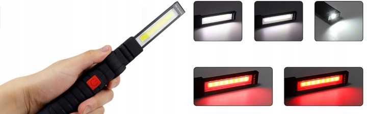 Lampka COB LED Latarka Składana USB Magnes do Warsztatu Garażu Namiotu