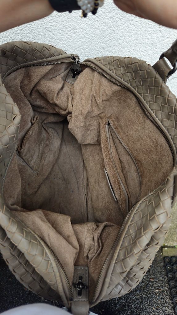 Torebka Shoperka Bottega VENETA skóra naturalna