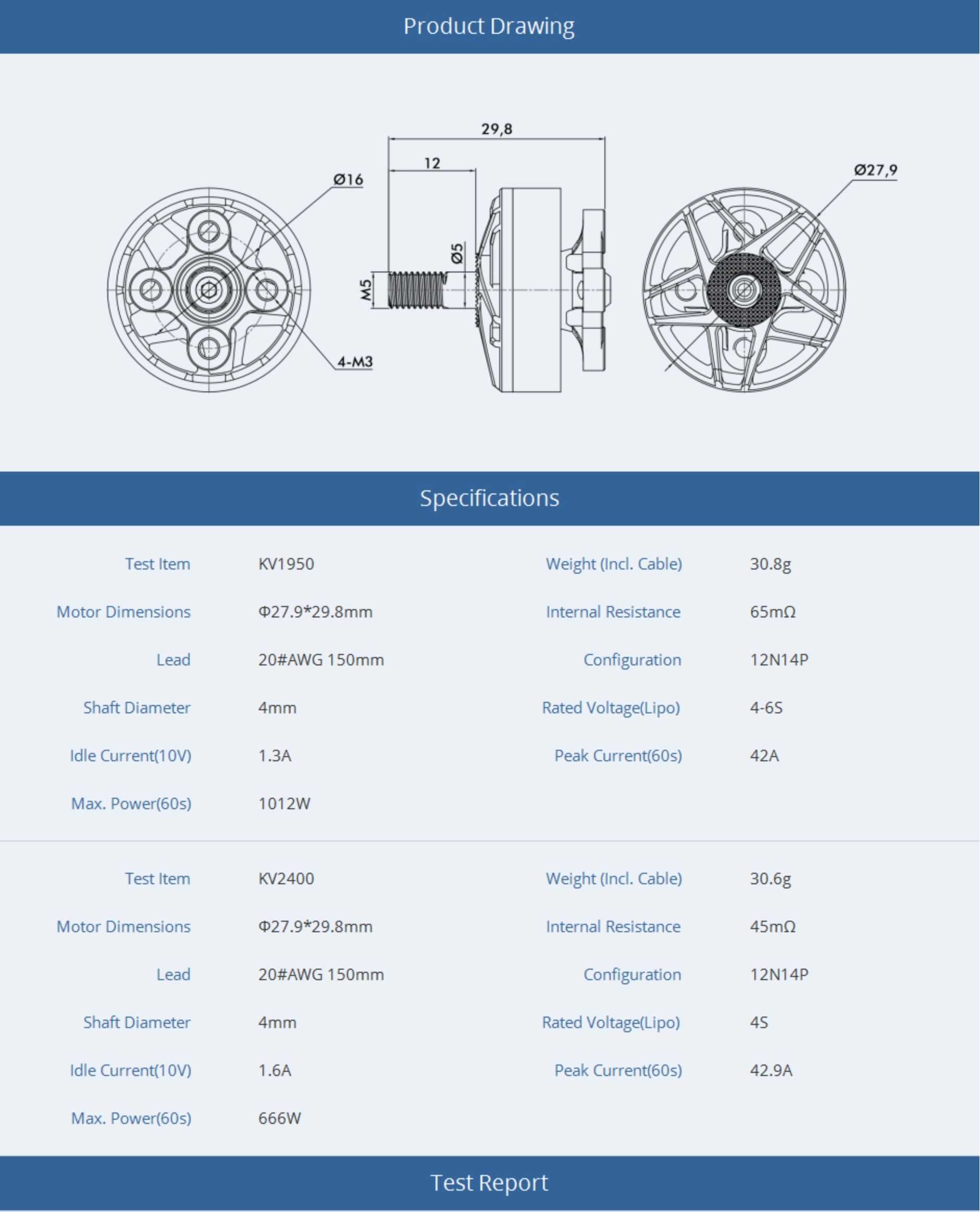 Motor TMOTOR F40PRO Ⅳ 2400Kv