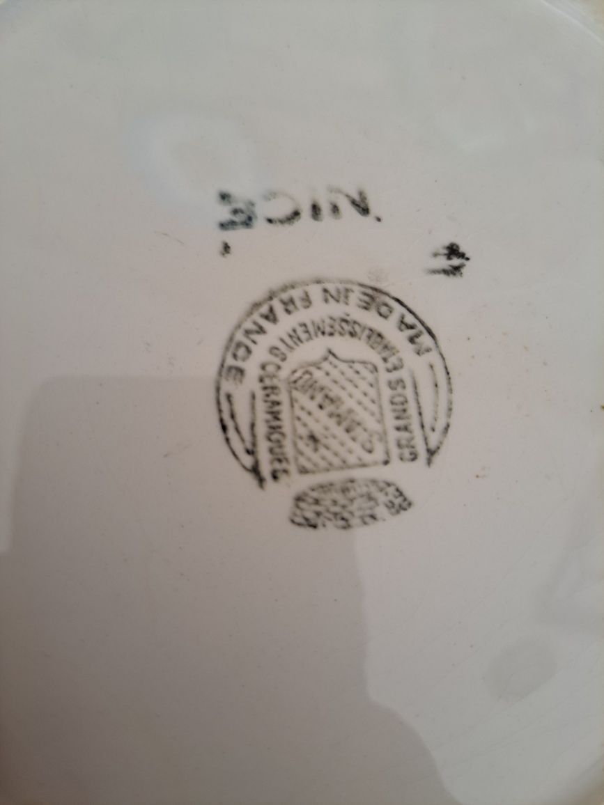 Prato antigo em porcelana frança