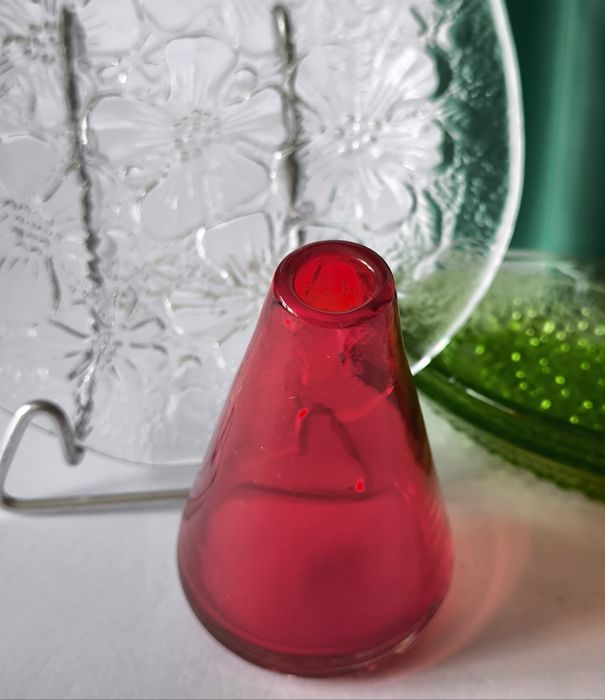 Wazon tzw." Kiwaczek" Leonardo piękne stare kolorowe szkło