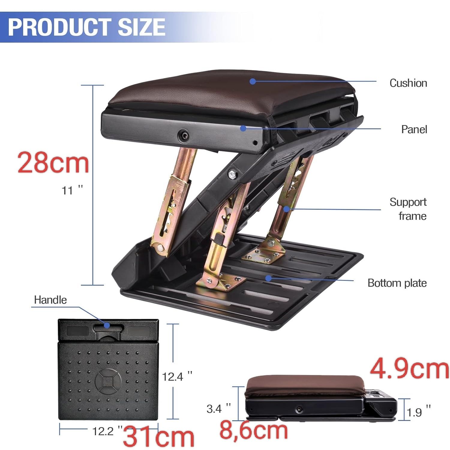 Podnóżek ergonomiczny regulowany pod biurko O119