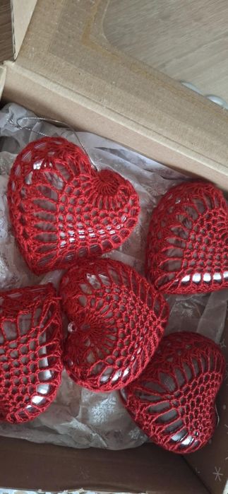 Piękne szydełkowe serduszka