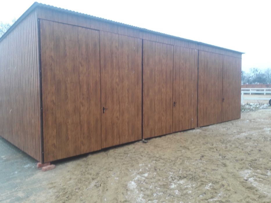 Grafitowy GARAŻ BLASZANY - Magazyn Wiata - Hala Stalowa - GRZYWSTAL