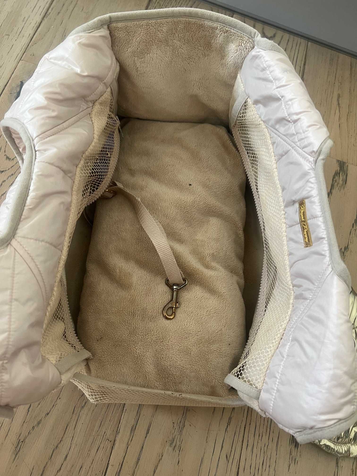 torba dla psa podróżna torebka Royal Puppy beżowa S