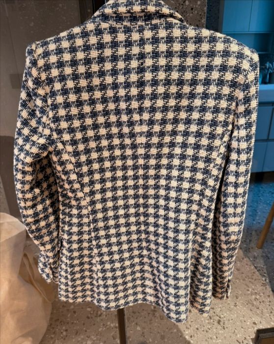 Marnarka damska ZARA złote guziki pepitka XS