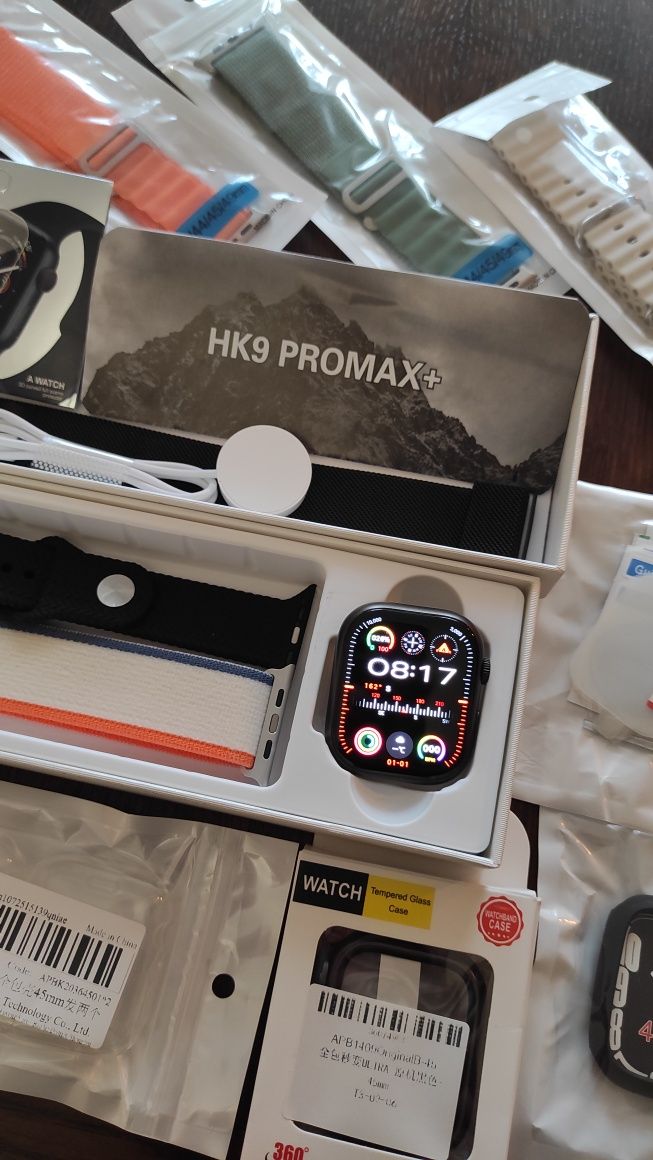 Smartwatch HK9 PROMAX + Duży zestaw, wiele dodatków, NOWY