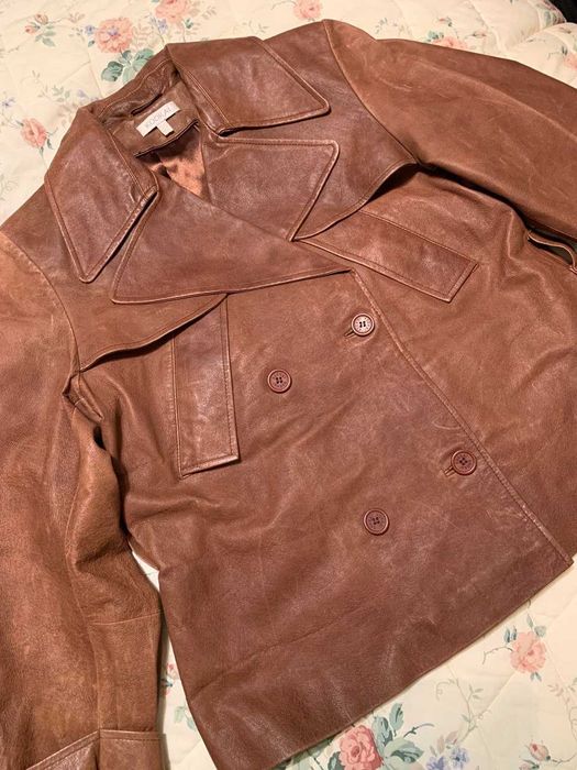 Куртка коричневая натуральная кожа Л.