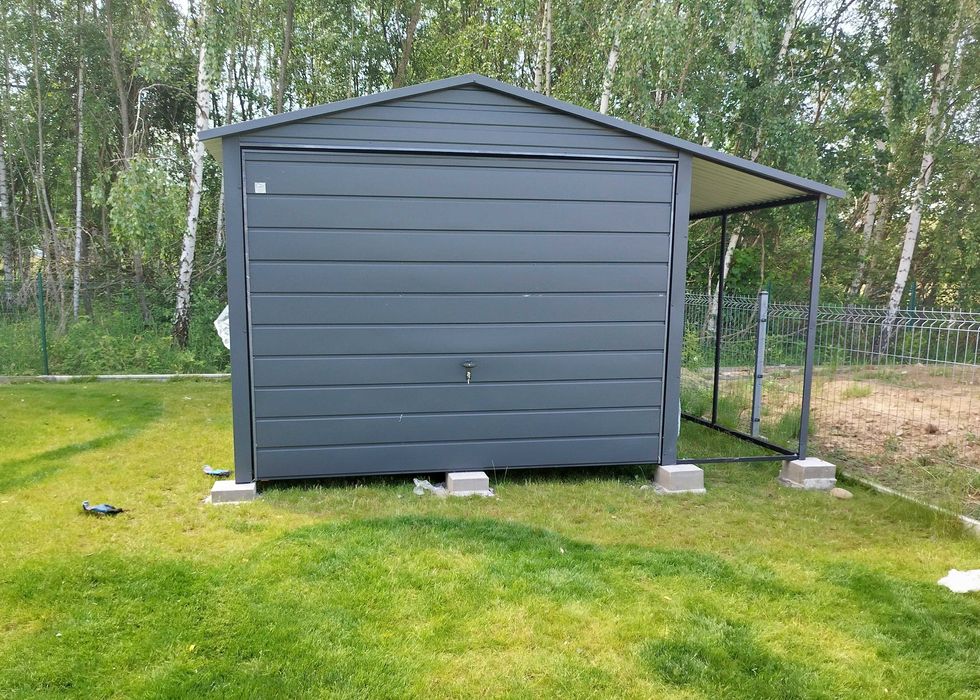 3x5 garaż blaszany z wiatą. Blaszak , wiata - różne rozmiary i kolory