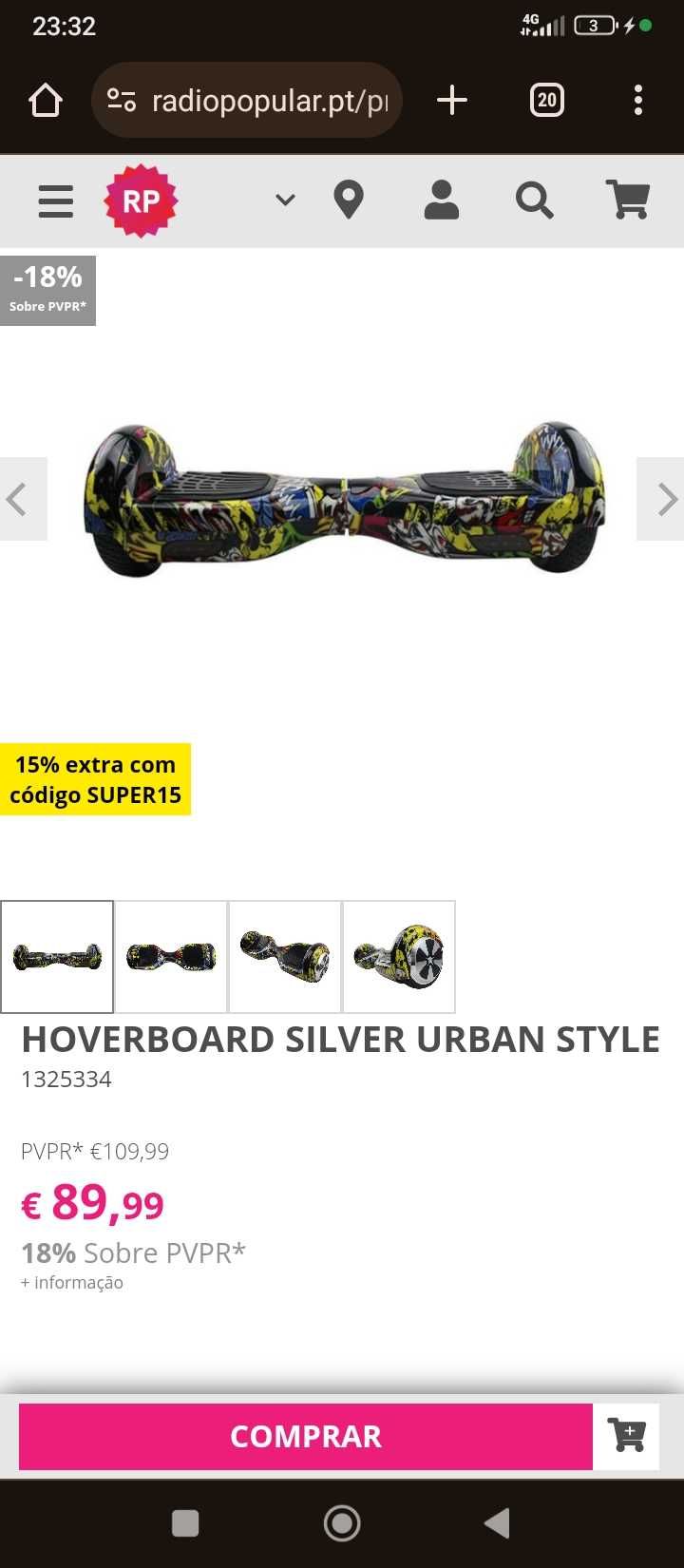 Hooverboard com bluetooth