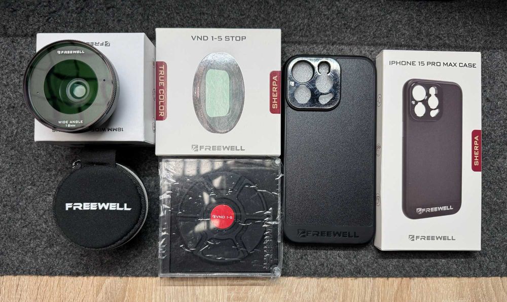 Комплект Freewell Sherpa об’єктив + NDфільтр + чохол iPhone 15 pro max