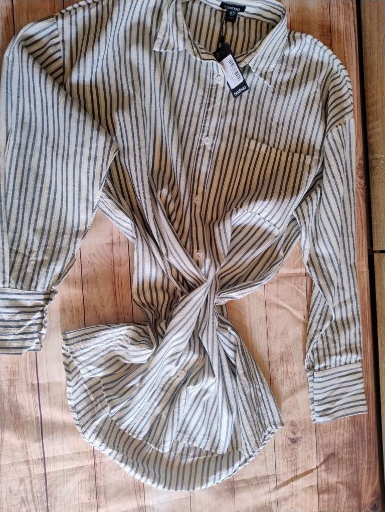 Koszulowa sukienka luźna koszula oversize