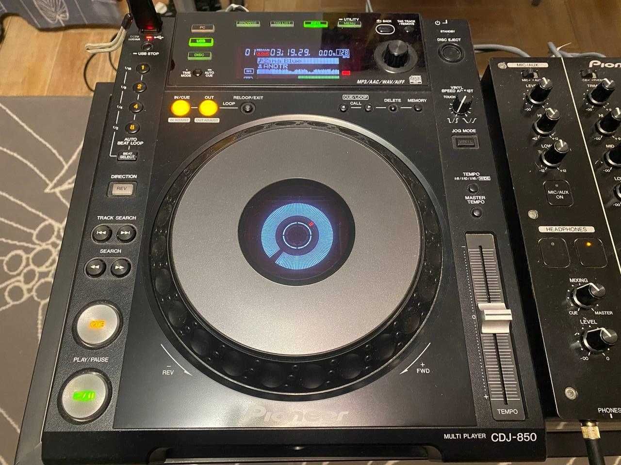 2x Pioneer CDJ 850 + DJM 350