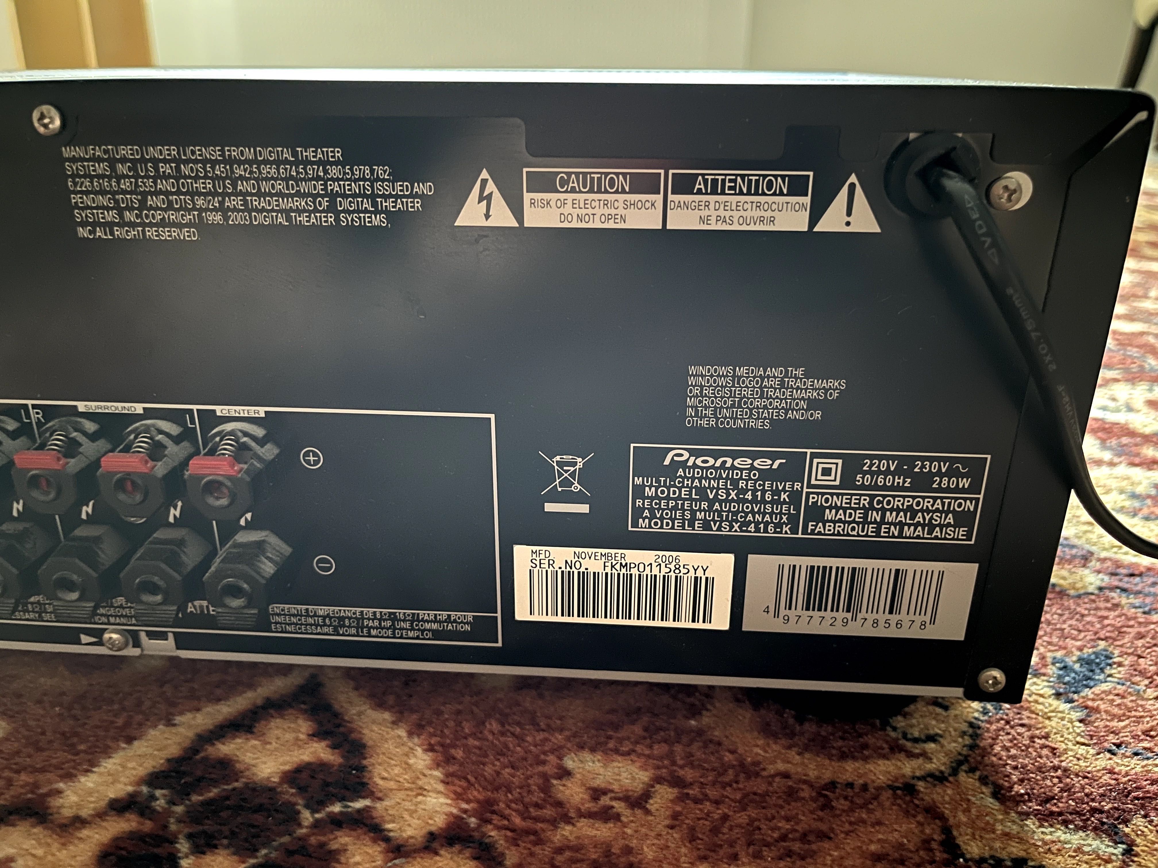 System audio 5.1 Pioneer+ zestaw głośników