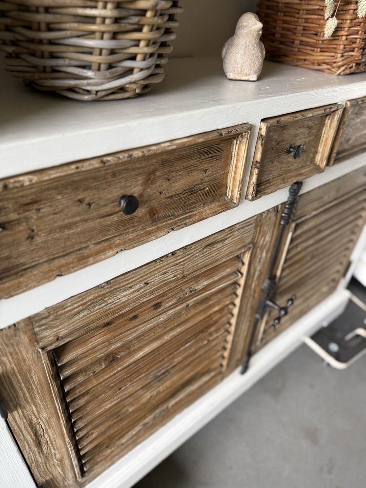 REWELACYJNY DREWNIANY regał stare drewno recyklingowe rustykalny