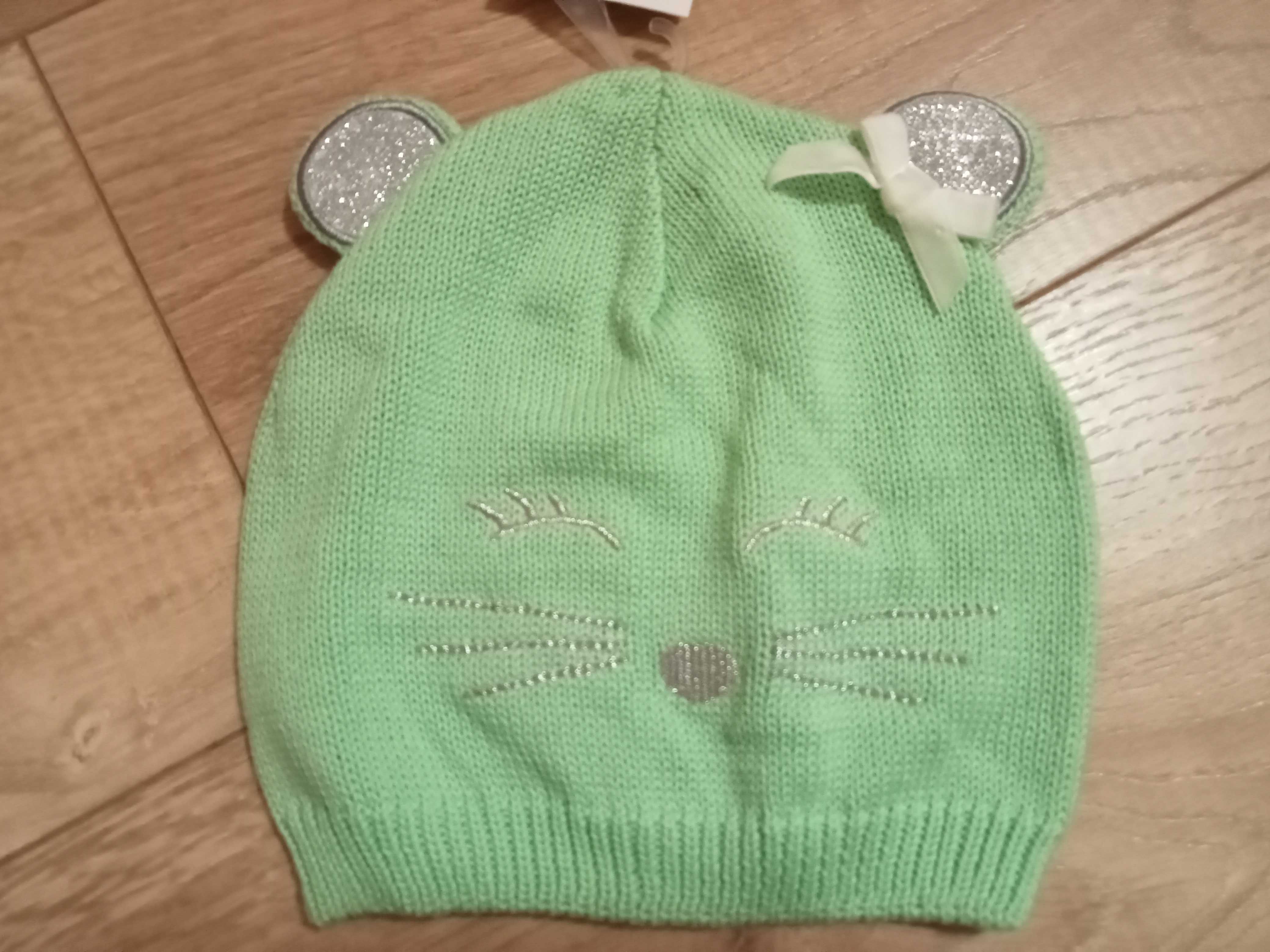 Nowa Smyk 140 kurtka wiosenna przejściowa dla dziewczynki, czapka Smyk