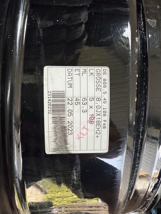 Felgi 18 5x108 ET45 8J Volvo Ford