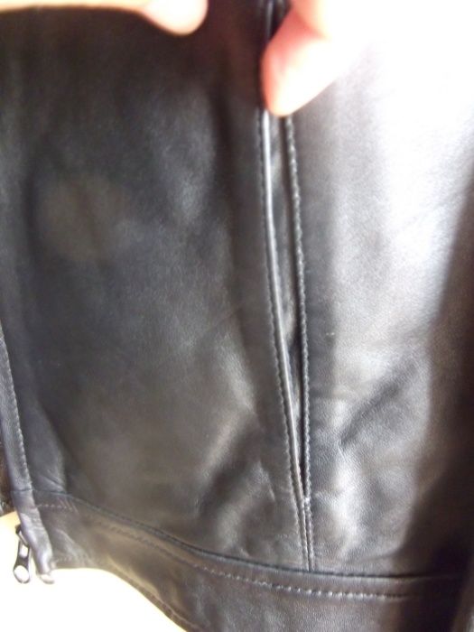 Blusão cabedal preto pele genuína NOVO / Black leather jacket - MANGO