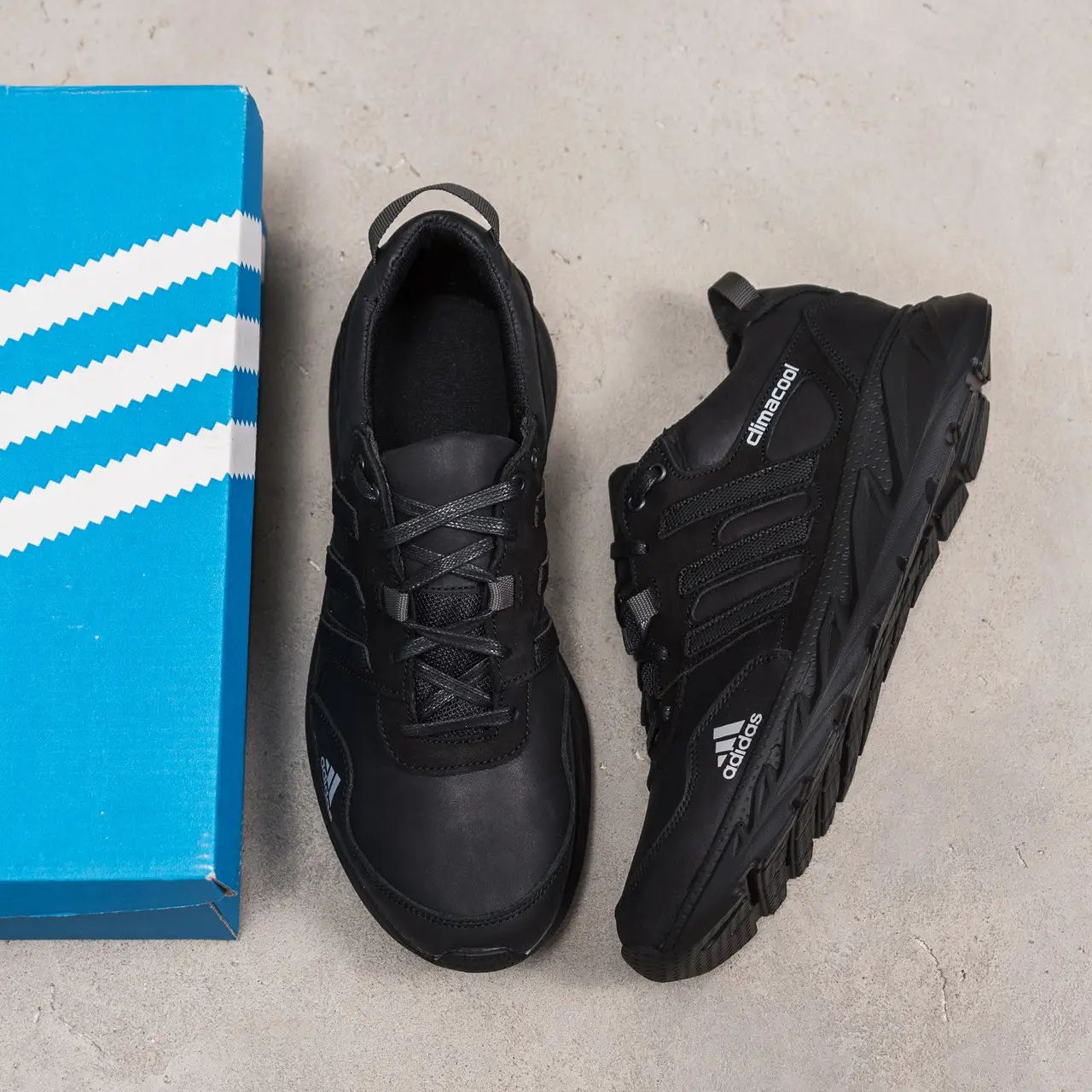 Кроссовки мужские демисезонные Adidas черные весенние, осенние