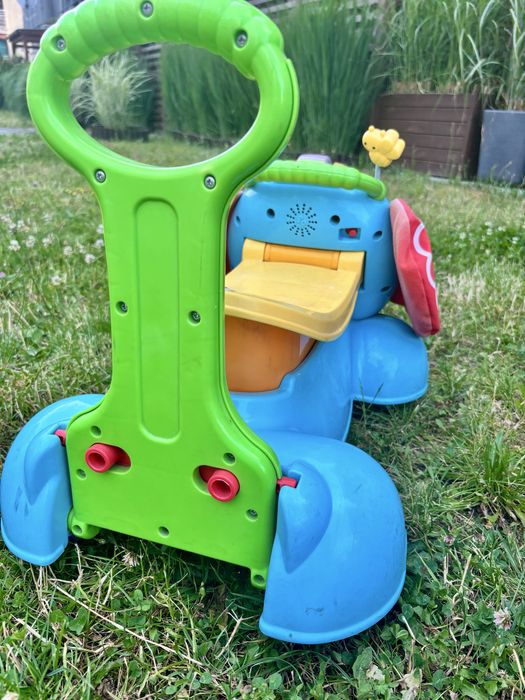 Fisher-Price, chodzik-jeździk-skoczek 3w1, Słonik