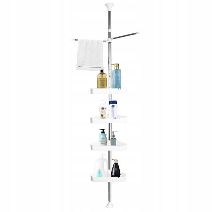 Teleskopowa Półka Prysznicowa Łazienkowa Narożna Regulowana