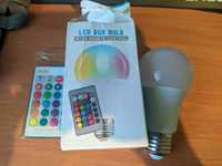 Светодиодная лампа RGB E27 4 режима