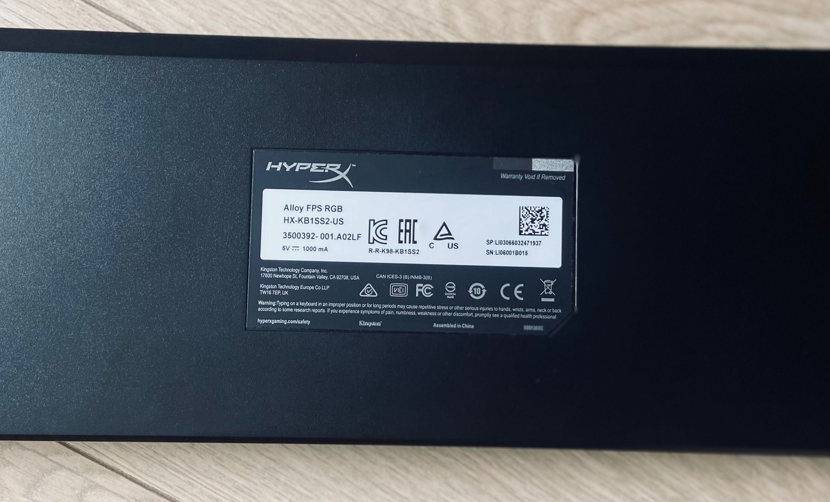 Klawiatura mechaniczna HyperX Alloy FPS RGB - Kailh Silver Speed