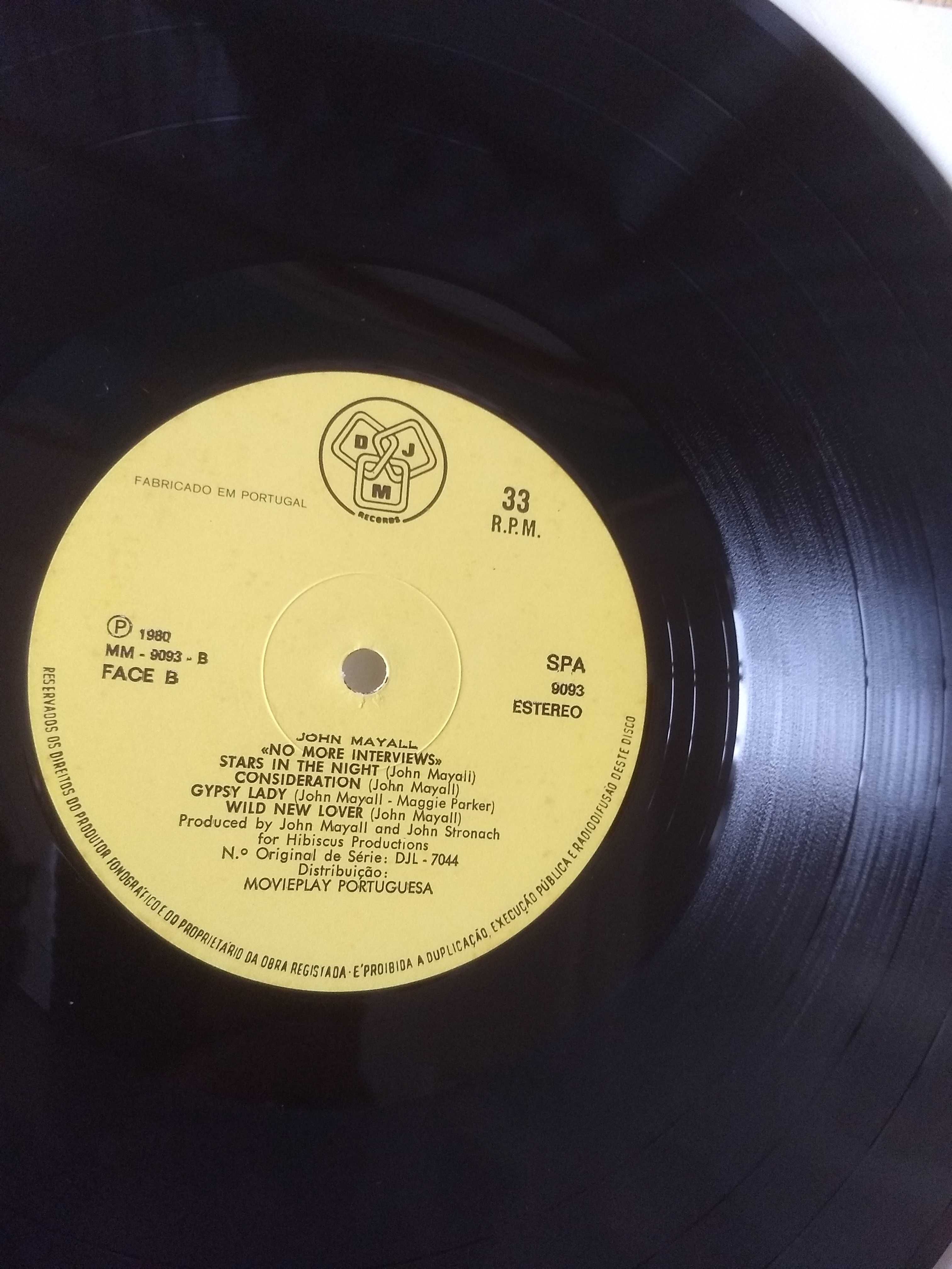 Disco Vinil LP, John Mayall - No More Interviews