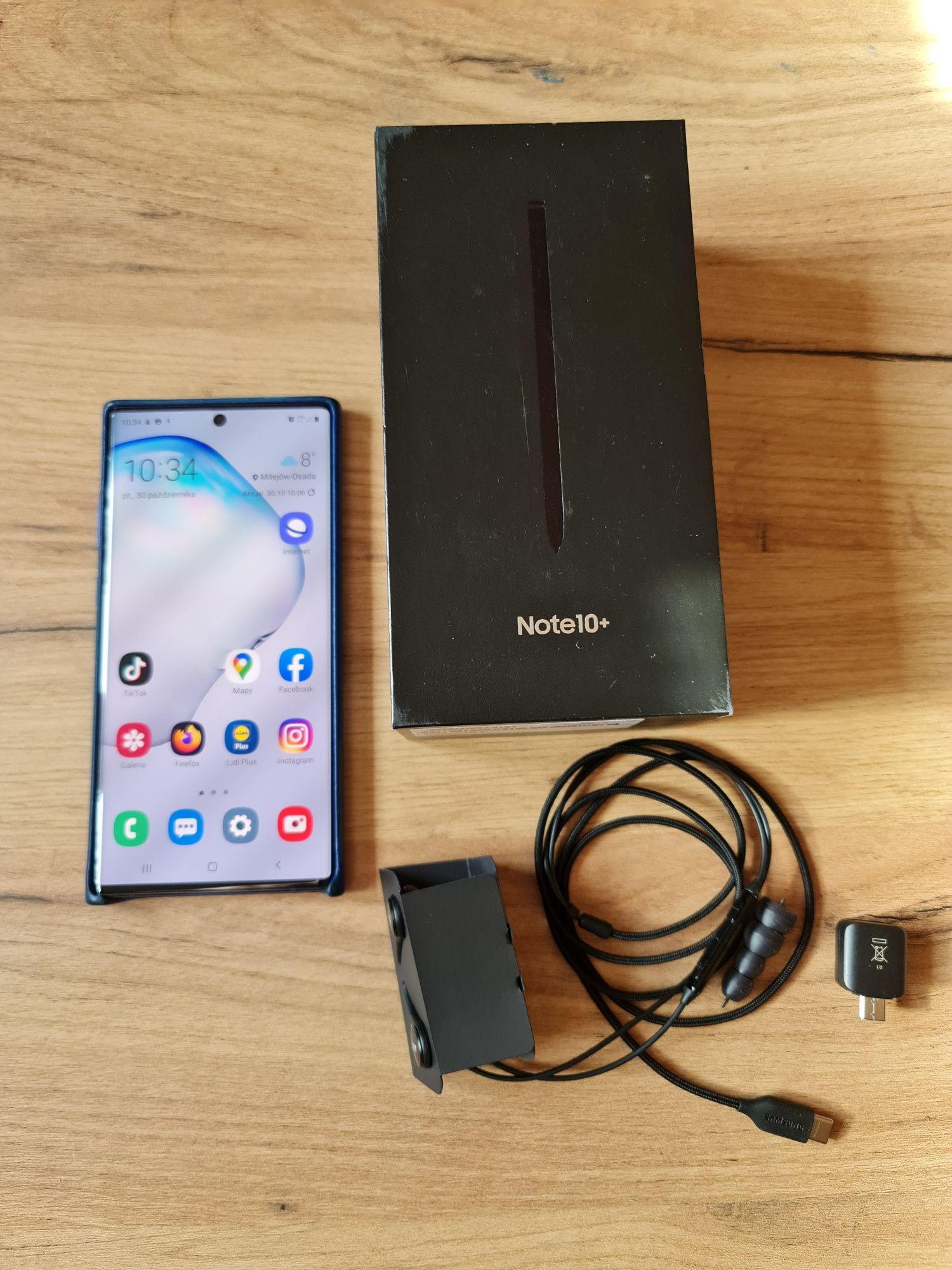 Samsung Galaxy Note 10 plus 10+ rysik etui skórzane folia