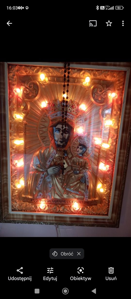 Obraz religijny świecący dla kolekcjonerów