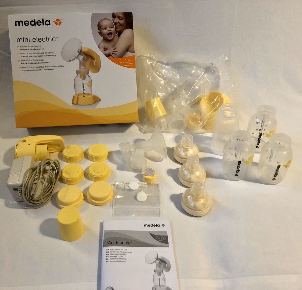 Medela Mini Electric plus dodatki i butelki Calma