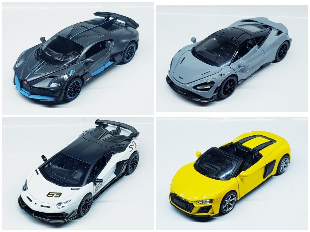 Bugatti, Range Rover, Lamborghini, Audi, 1:32. Машинка модель