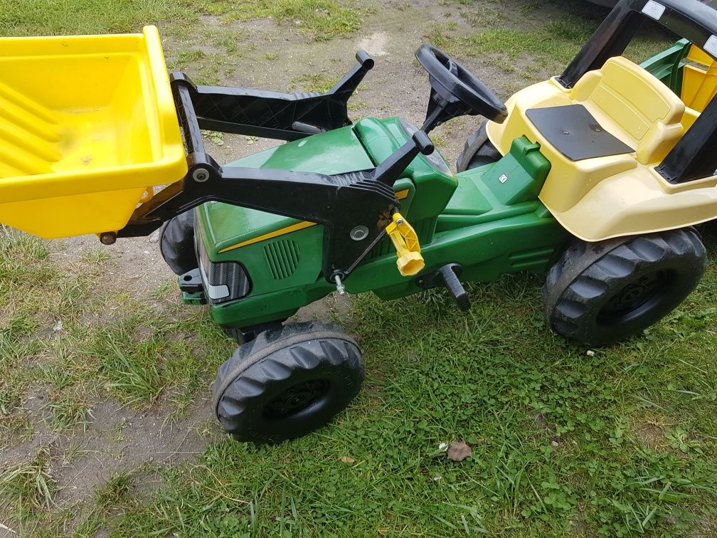 John Deere  traktor na pedały Rolly Toys  przyczepka