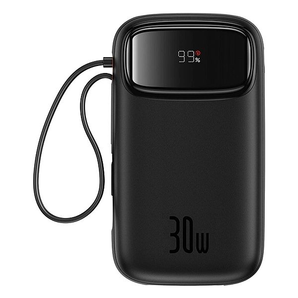 Powerbank Baseus QPow 2/20000mAh 30W z 2 wbudowanymi kablami USB-C - c