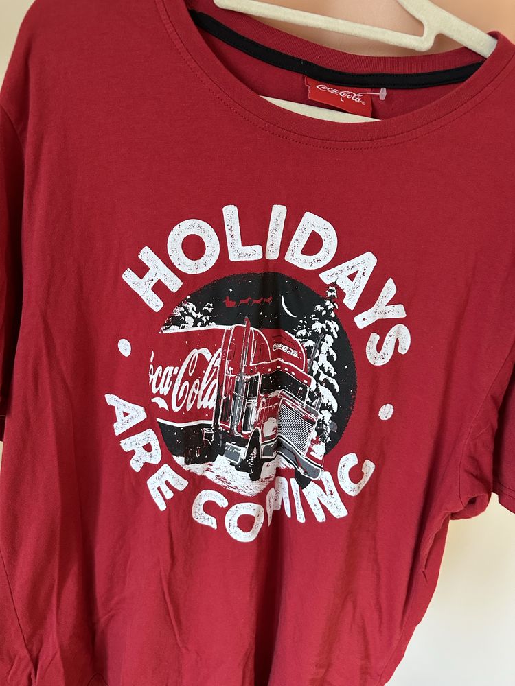 T-shirt świąteczny coca cola rozmiar L sesja święta christmas