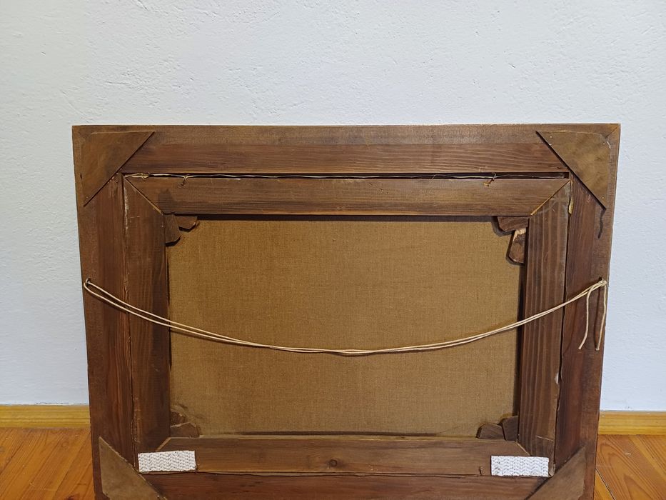 Stary obraz na płótnie EDMUND FISCHER (1913- 1944)