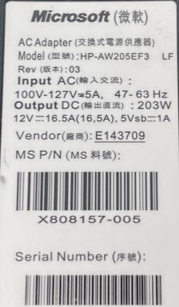 Transformador original xbox 360