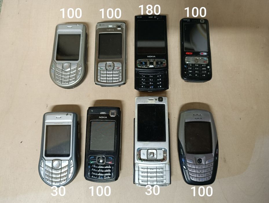 Nokia n95, n73, n70, 6630, 6600, 6260, 3650, 6820, 3310 stare telefony