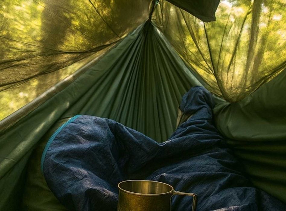 2w1 XXL Mocny Hamak z Moskitierą Turystyczny Survival Biwak +Pokrowiec