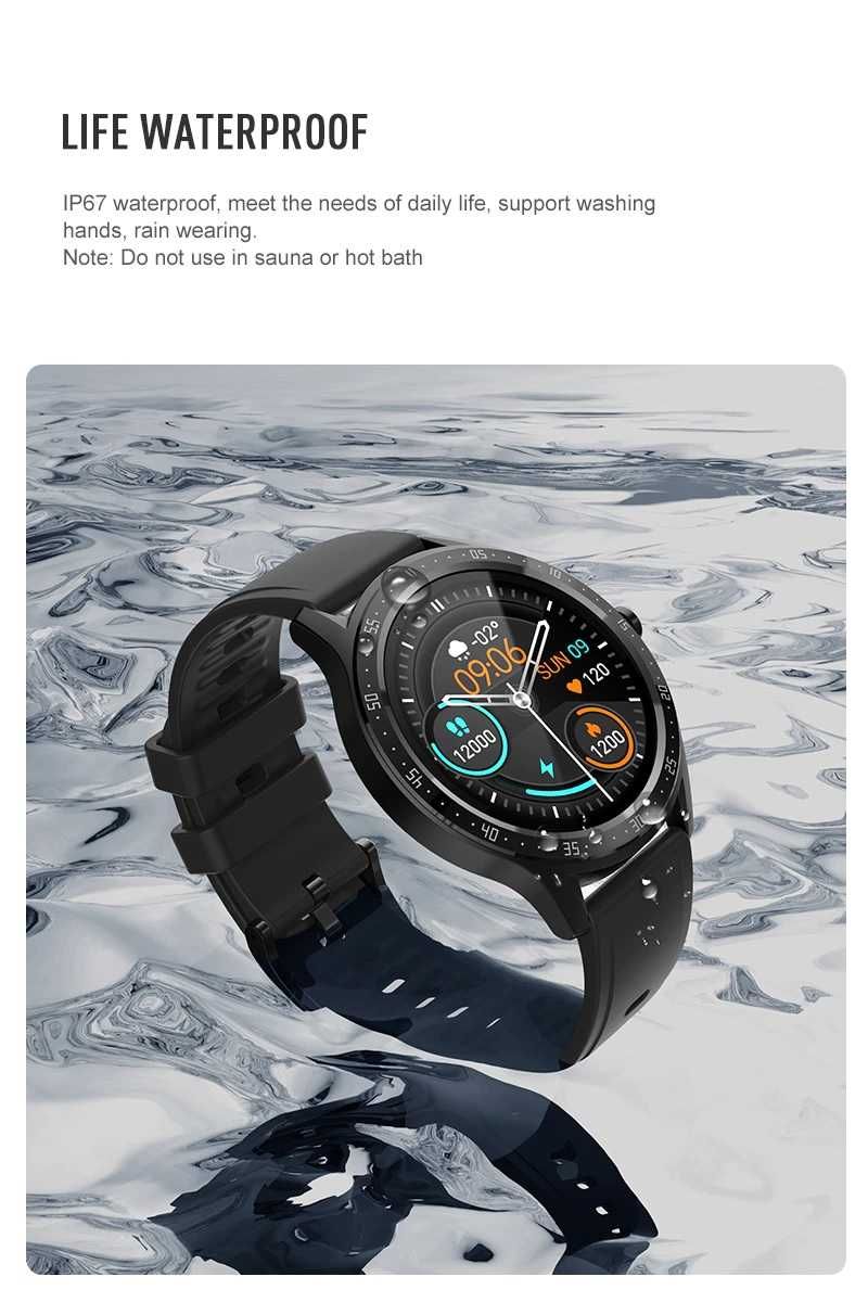 SmartWatch S32 tętno, ciśnienie, O2, kroki, powiadomienia.