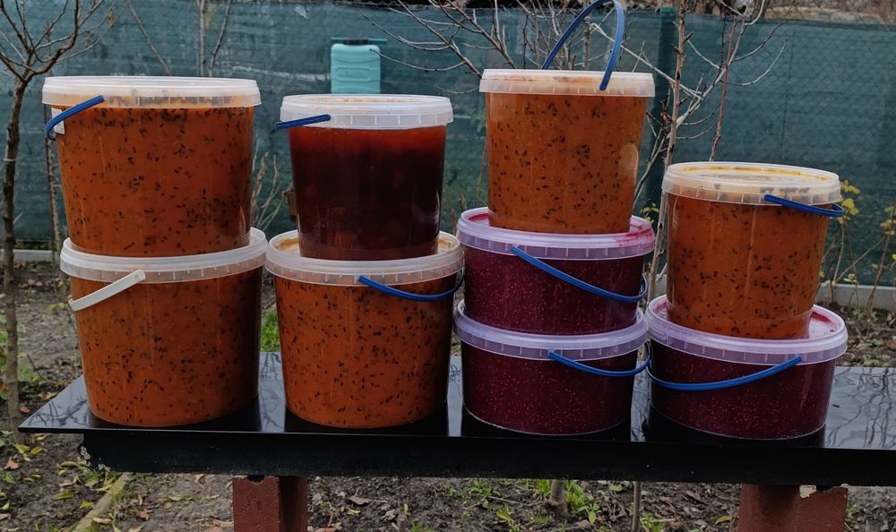 Облепиха перетертая сахаром.