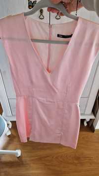 Różowa mini sukienka Zara S/M