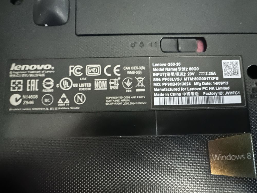 Laptop Lenovo G50