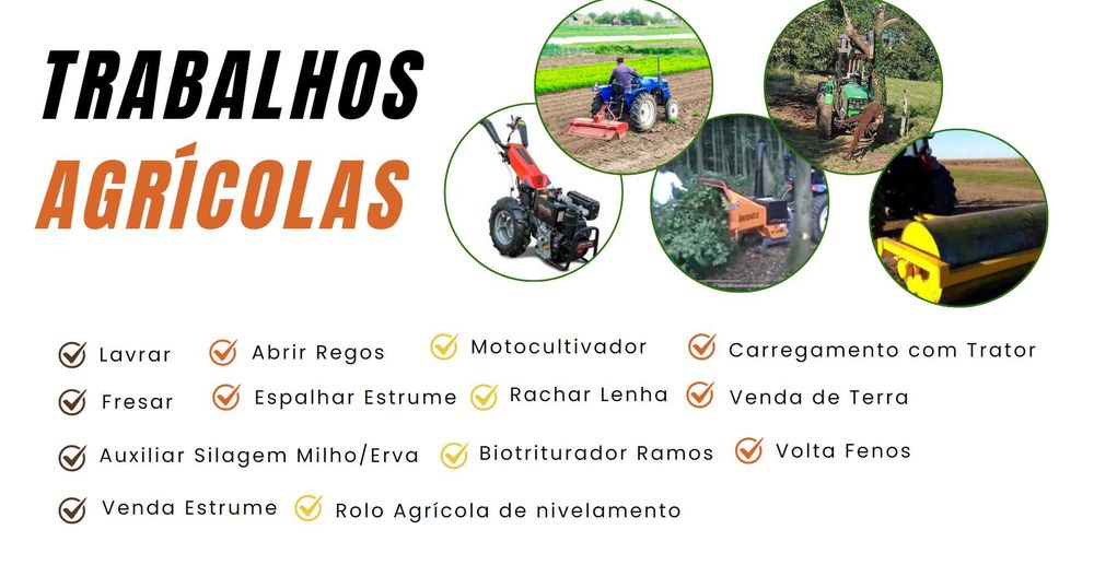 Limpeza Terrenos +Jardinagem +Trabalhos Agrícolas, SªMªFeira,Porto,etc